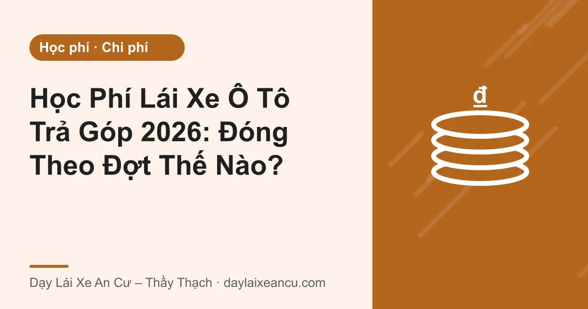 Ảnh bìa: Học Phí Lái Xe Ô Tô Trả Góp 2026: Đóng Theo Đợt Thế Nào?