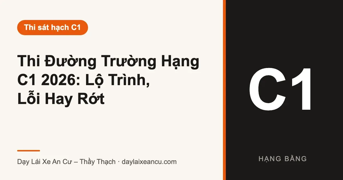 Thi Đường Trường Hạng C1 2026: Lộ Trình, Lỗi Hay Rớt